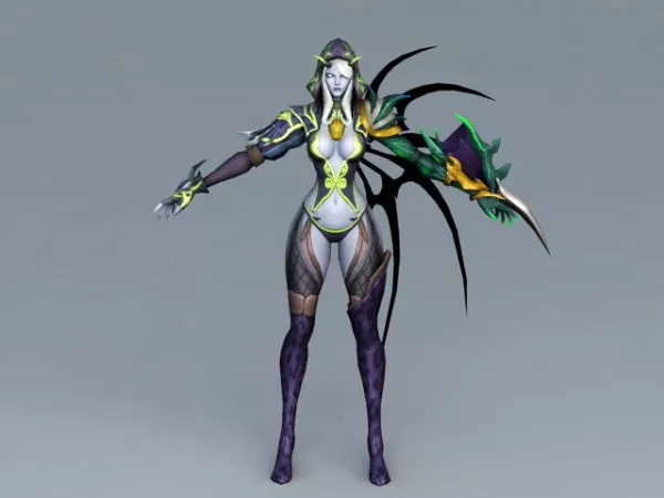 Female Devil Warrior Rigged 3d model Female Devil Warrior Rigged 3d model
