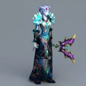 Female Draenei Mage 3d model