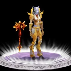 Female Draenei Paladin – Wow Character 3d model