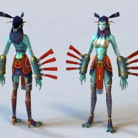Female Elf Assassin 3d model