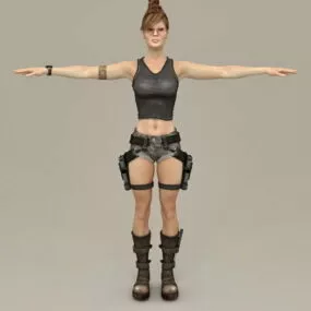 Female Fantasy Adventurer Character 3d model
