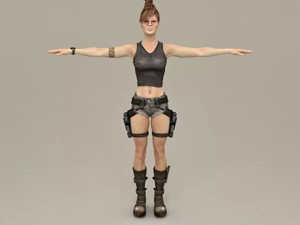 Female Fantasy Adventurer Character 3d model Female Fantasy Adventurer Character 3d model