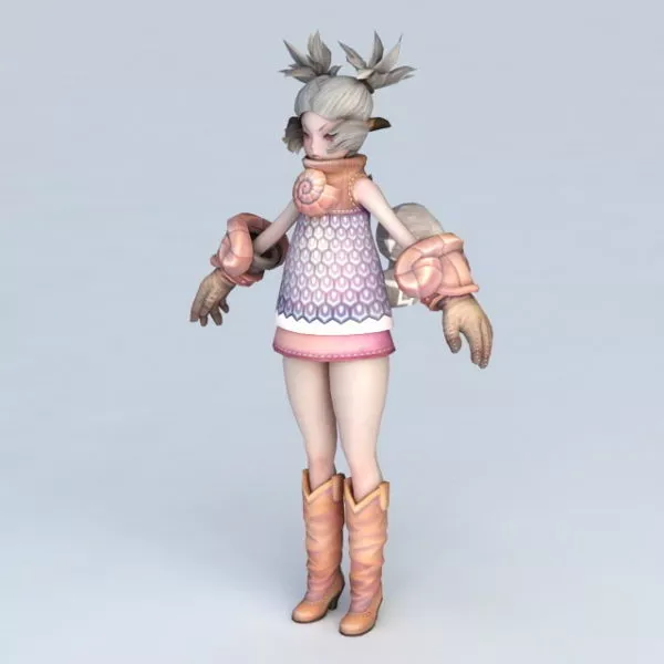 Female Fox Spirit 3d model Female Fox Spirit 3d model