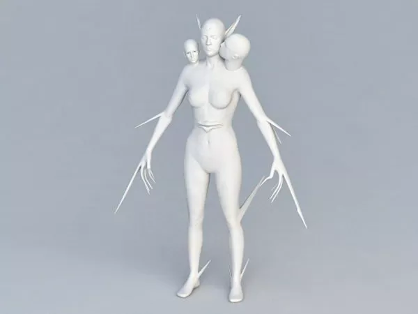 Monster Character With Stone Sword 3d model