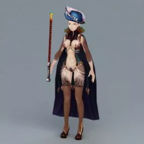 Female Magician 3d model