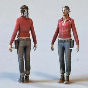 Female Police Officer 3d model