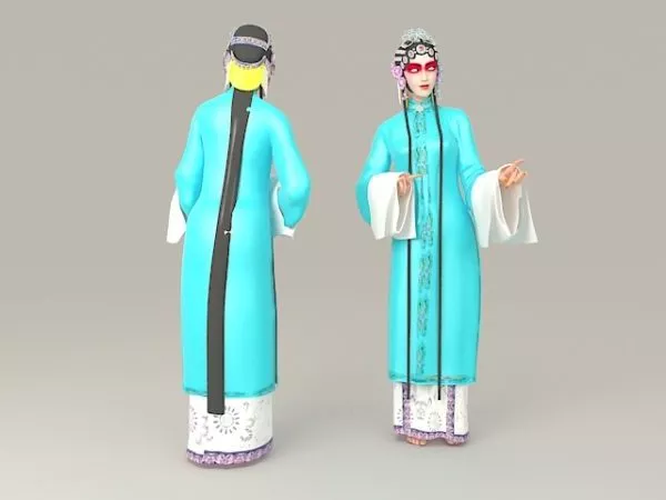Female Role In Chinese Opera 3d model Female Role In Chinese Opera 3d model