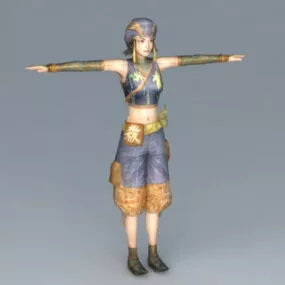 Female Samurai Warrior 3d model