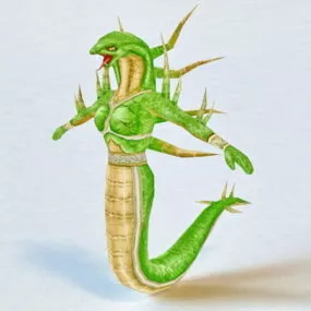 Female Serpent Monster 3d model
