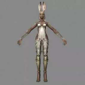 Female Viera Warrior 3d model