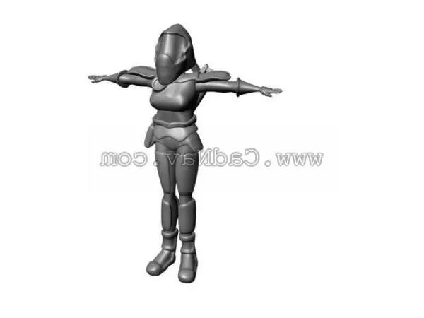 Female Armor Warrior 3d model Female Armor Warrior 3d model