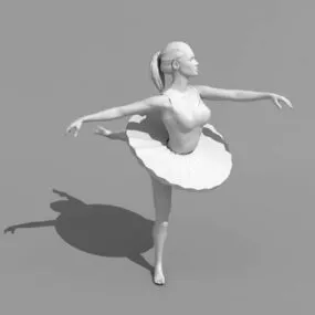 Female Ballet Dancer 3d model