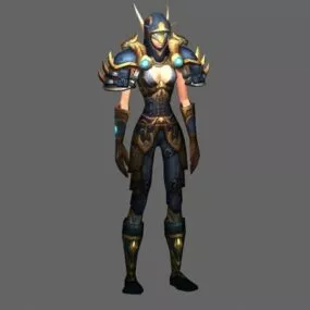 Female Blood Elf Paladin 3d model