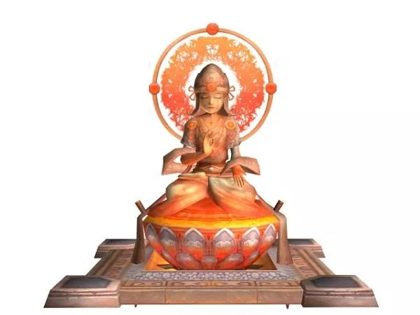 Female Buddha Statue 3d model Female Buddha Statue 3d model