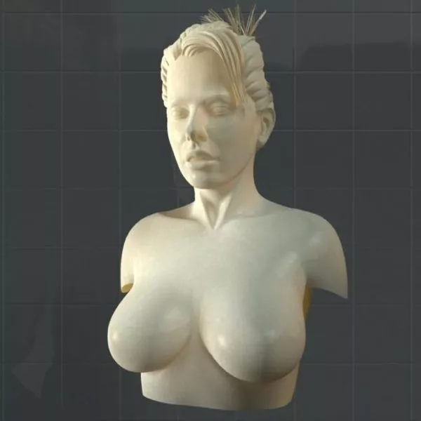 Character Female Bust Statue 3d model Character Female Bust Statue 3d model