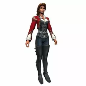 Female Cowgirl Character 3d model