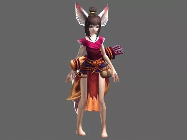 Cartoon Fox Rigged 3d model
