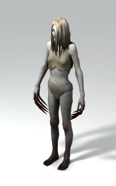 Female Infected Witch – Left 4 Dead Character 3d model Female Infected Witch – Left 4 Dead Character 3d model
