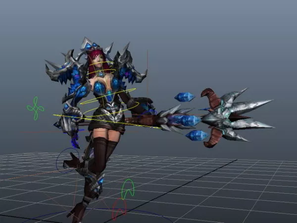 Female Mage Rigged & Animated 3d model Female Mage Rigged & Animated 3d model