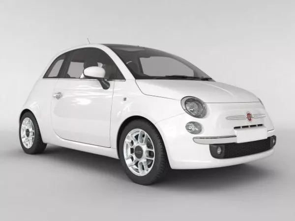 Grey Fiat Punto Car 3d model