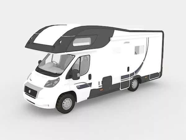 Car Fiat Ducato Campervan 3d model Car Fiat Ducato Campervan 3d model