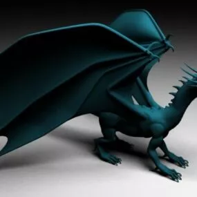Western Fiery Dragon 3d model
