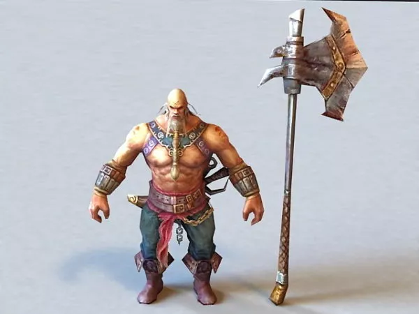 Warrior Agent Man Character 3d model