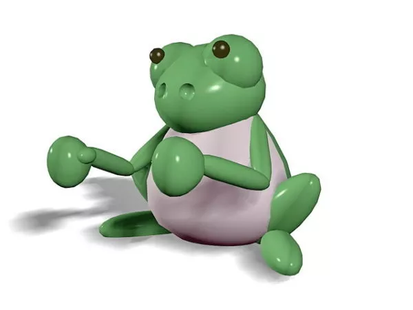 Green Frog Lowpoly Animal 3d model