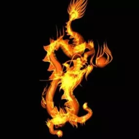 Fire Chinese Dragon 3d model