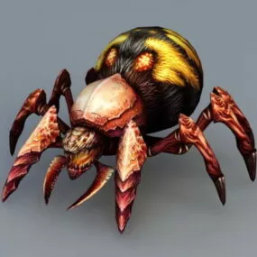 Fire Spider 3d model