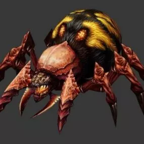 Fire Spider Beast 3d model