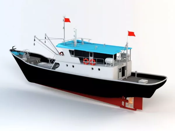 Fishing Ship Vessel 3d model Fishing Ship Vessel 3d model