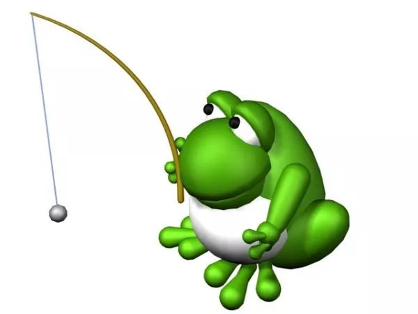 Fishing Frog Toy 3d model Fishing Frog Toy 3d model
