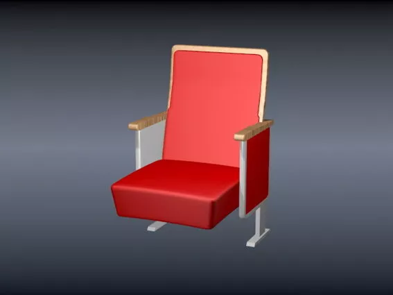 Fixed Upholstered Auditorium Chair 3d model Fixed Upholstered Auditorium Chair 3d model