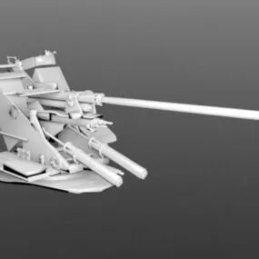 Flak 37 German Artillery 3d model
