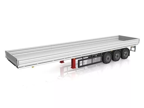 Flat Bed Trailer 3d model Flat Bed Trailer 3d model