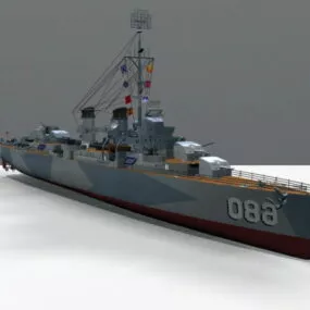 Fletcher Class Destroyer 3d model