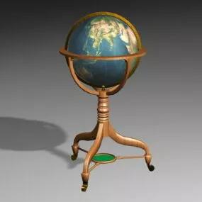 Floor Standing World Globe 3d model