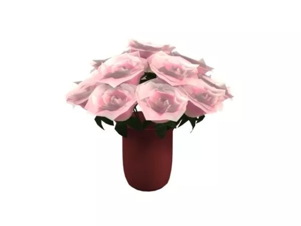 Flowers And Vase 3d model Flowers And Vase 3d model