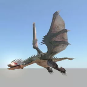 Flying Dragon Rigged 3d model