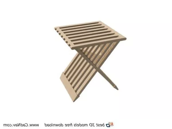 Furniture Folding Wooden Stool 3d model Furniture Folding Wooden Stool 3d model