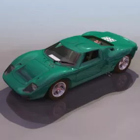 Ford Gt40 Racing Car 3d model