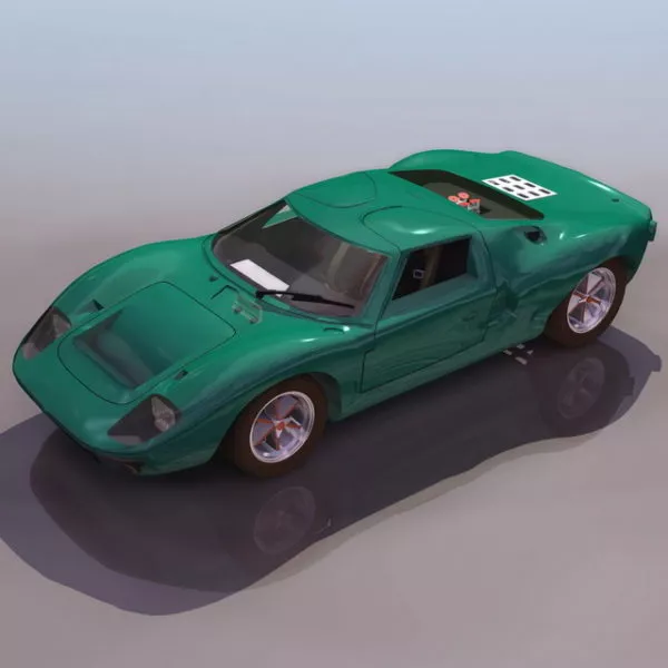 Ford Gt40 Racing Car 3d model Ford Gt40 Racing Car 3d model