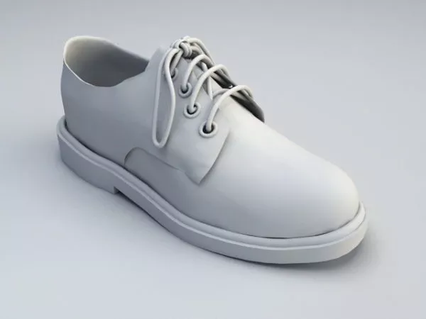 White Nike Shoes 3d model