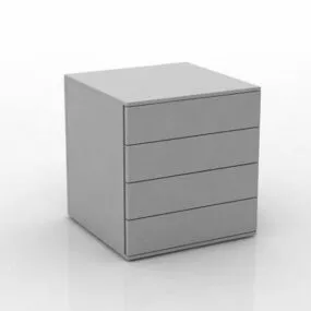 Furniture Four Drawers Bedside Cabinet 3d model