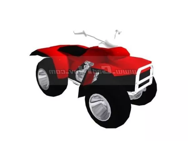 Red Unicycle 3d model