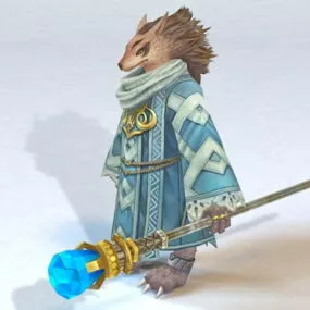 Fox Wizard 3d model