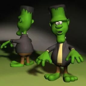 Cartoon Frankie Toon Character 3d model