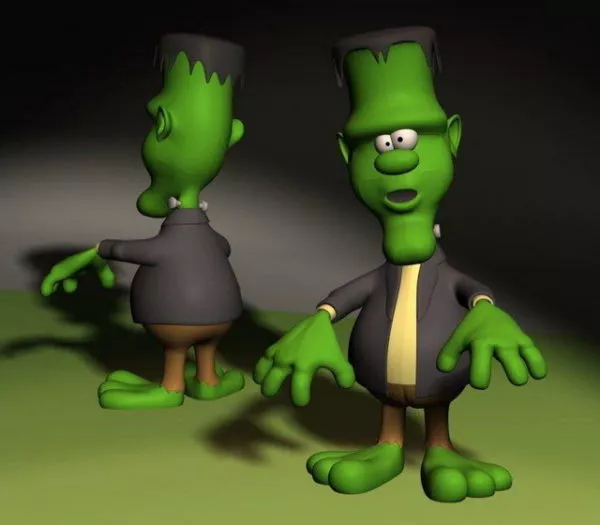 Cartoon Frankie Toon Character 3d model Cartoon Frankie Toon Character 3d model