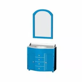 Standing Bathroom Cabinet 3d model